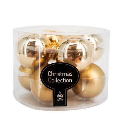 Set van 8 kerstballen