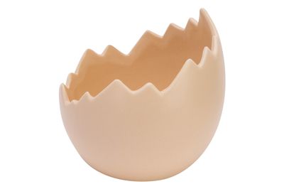 Oeuf open carved funky beige