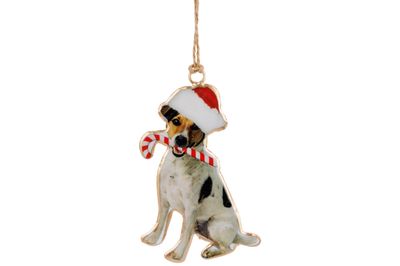 Hanger vintage dog rood wit 