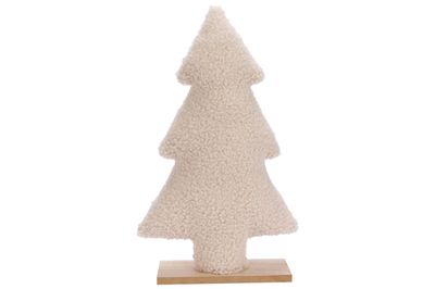 Kerstboom plush beige 20x5xh33cm 