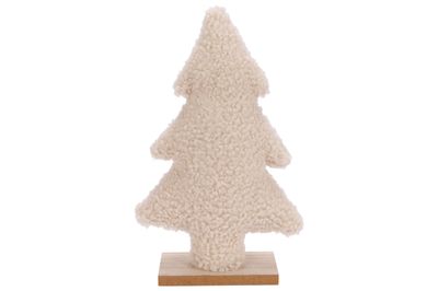 Kerstboom plush beige 14x5xh23cm 