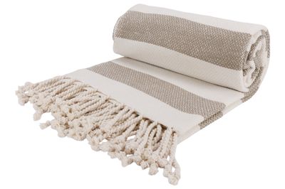 Plaid candy sunset grijs 140x180cm recht