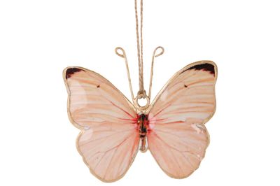 Hanger vintage butterfly roze 10x,5xh8cm