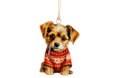 Hanger vintage dog rood wit 