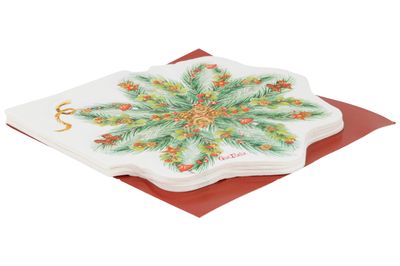 Servetten holly star 3 ply groen 