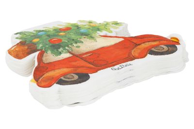 Servetten car with tree 3ply rood 