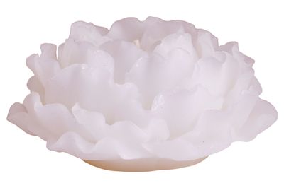 Kaars flower wit 12x12xh5,5cm