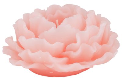 Kaars flower roze 12x12xh5,5cm