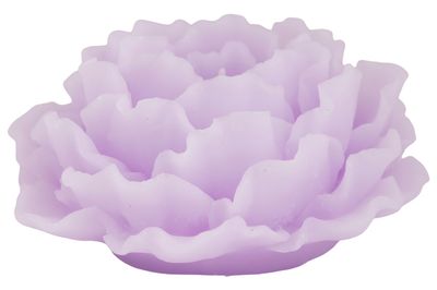 Kaars flower lila 12x12xh5,5cm