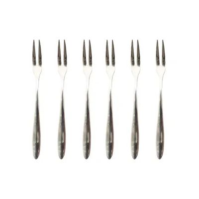 Set van 6 zeevruchtenvorken