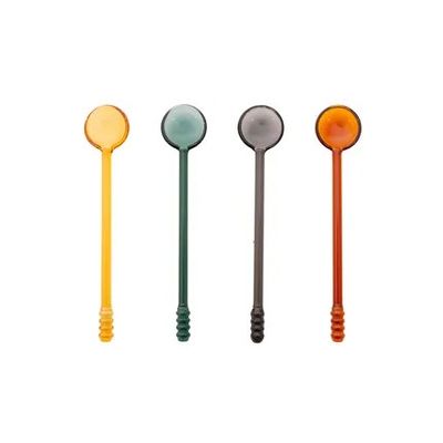 Set van 4 gekleurde lepels