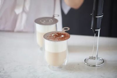 Cappuccino set van 2 dubbelwandige glazen 250ml