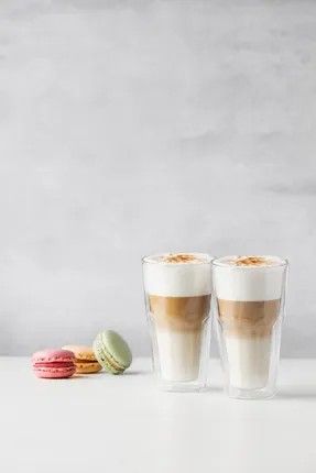 Set de 2 verres latte à double paroi