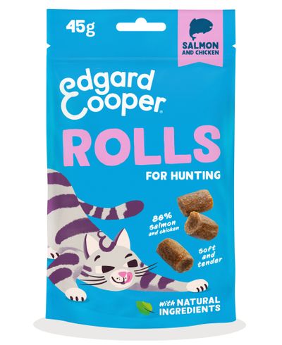 Kattensnacks | ec rolls zalm&kip 45g