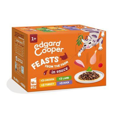 Multipack ec délices de la ferme en sauce - sachets 85g pour chats