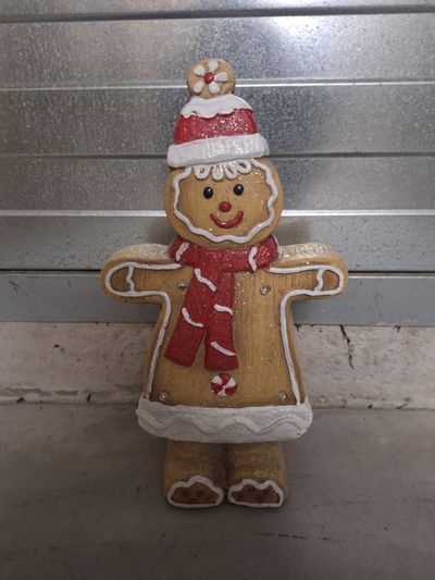 Pain d'épices avec bonnet et petites lumières