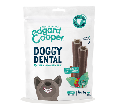 Edgard & cooper, dental voor honden met aardbei en munt, 105g