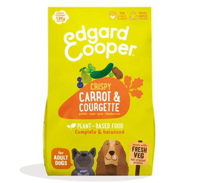 Edgard & cooper, hondenbrokken voor adult plant-based wortel, 7kg