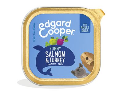 Edgard & cooper, cup voor adult honden met zalm & kalkoen, 150g