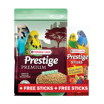 Alimentation pour oiseaux perruches ondulées 800g + sticks