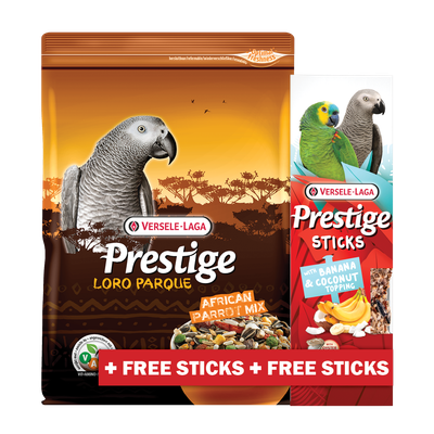 Alimentation pour oiseaux parque african parrot mix 1kg + sticks
