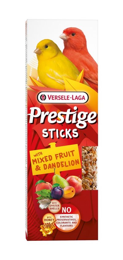 Prestige sticks canaris avec mélange de fruits & pissenlit - 2 pièces 60g