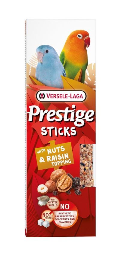 Prestige sticks petits perroquets avec noix & garniture de raisins - 2 pièces 60g