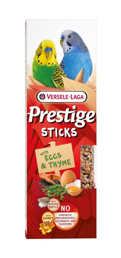 Prestige sticks petites perruches avec Œufs & thym - 2 pièces 60g