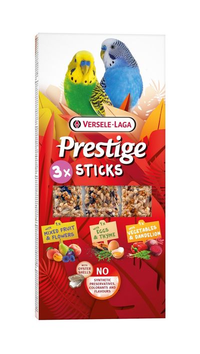 Prestige sticks petites perruches triple variety pack - 3 goûts 90g
