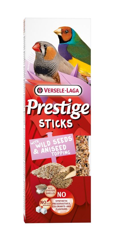 Prestige sticks petits passereaux avec graines sauvages & garniture de graines d'anis - 2 pièces 60g