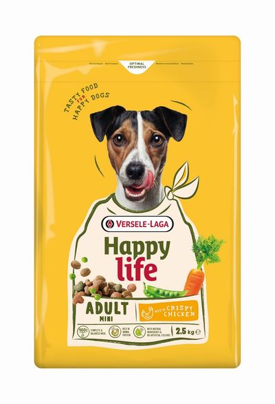 Hondensnackshappy life adult mini met kip 2,5kg