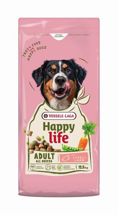 Hondenbrokken happy life adult met lam 12,5kg