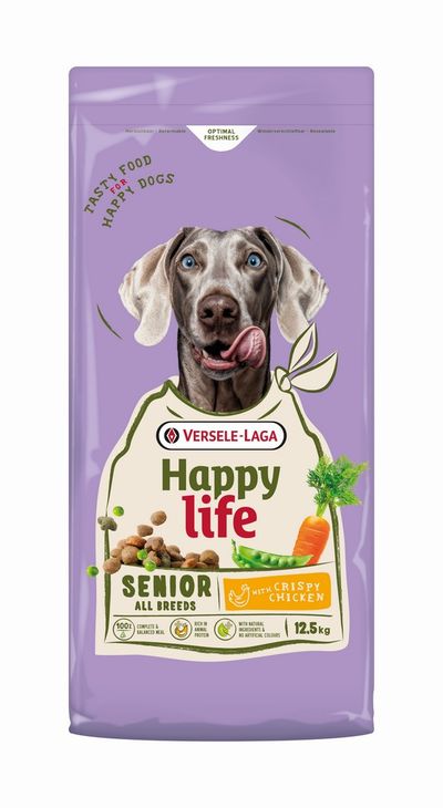 Hondenbrokken happy life senior met kip 12,5kg