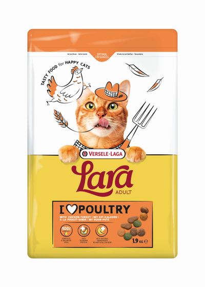 Kattenbrokken lara adult with chicken-turkey 1,9kg