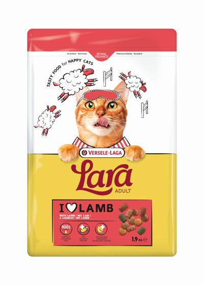 Kattenbrokken lara adult with lamb 1,9kg