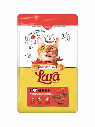 Kattenbrokken lara adult with beef flavour 950g