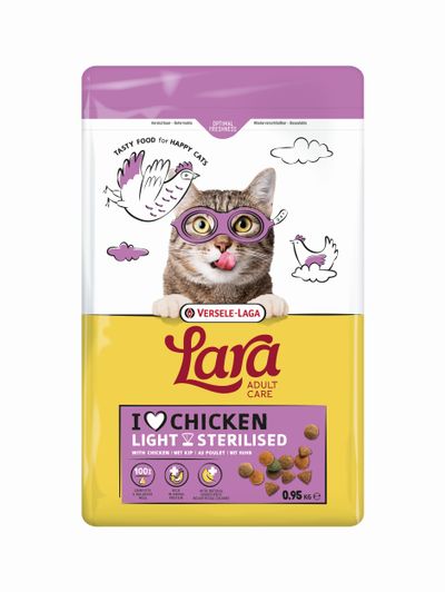 Kattenbrokken lara adult care light sterilised with chicken 950g