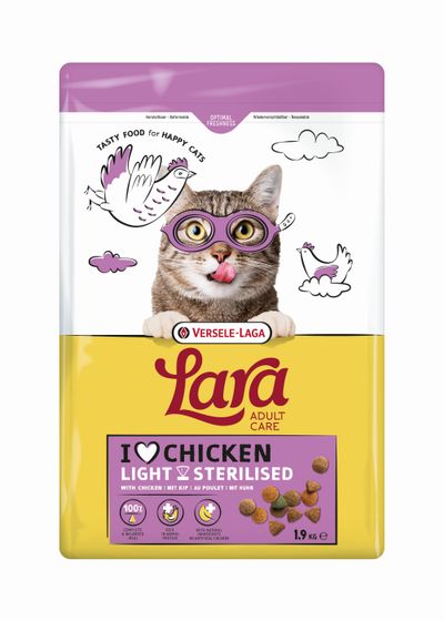 Kattenbrokken lara adult care light sterilised with chicken 1,9kg