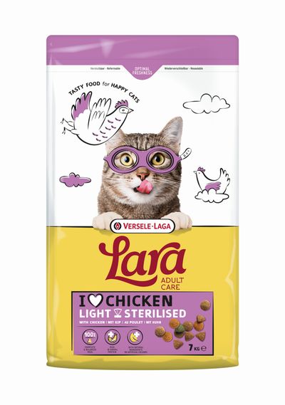 Kattenbrokken lara adult care light sterilised with chicken 7kg
