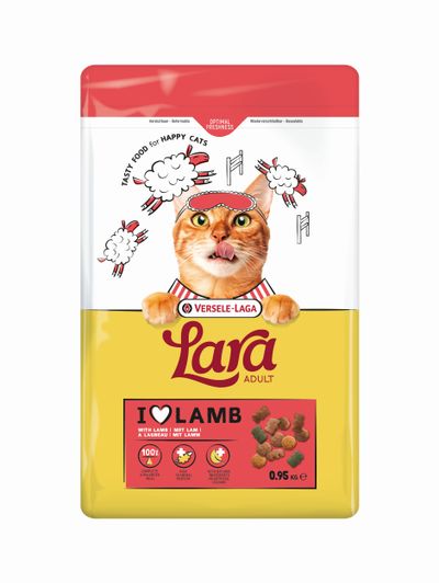 Kattenbrokken lara adult with lamb 950g