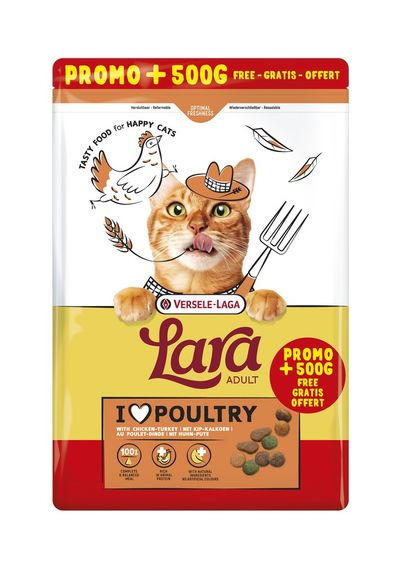 Lara adult with chicken-turkey promo 1,9kg + 500g gratis