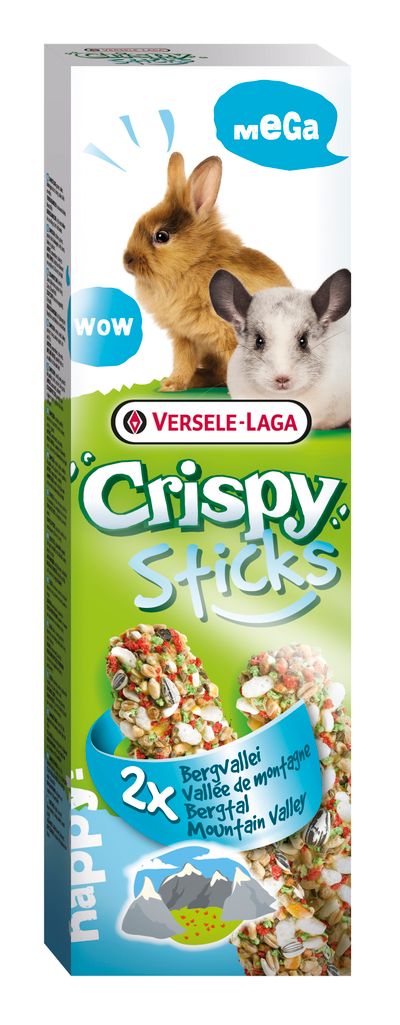 Crispy Mega Sticks Konijnen-Chinchilla's "Bergvallei" - 2 stuks 140g