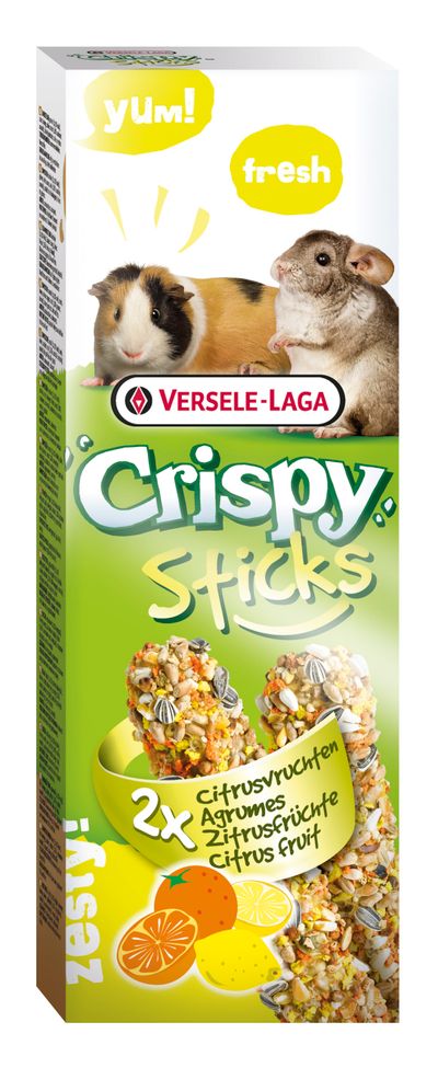 Crispy Sticks Cavia's-Chinchilla's Citrusvruchten - 2 stuks 110g