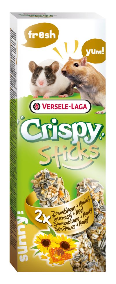 Crispy Sticks Gerbils-Muizen Zonnebloem en Honing - 2 stuks 110g