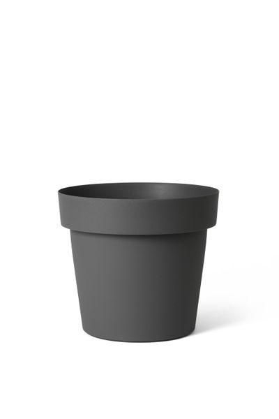 Pot rond happy 25 cm antraciet