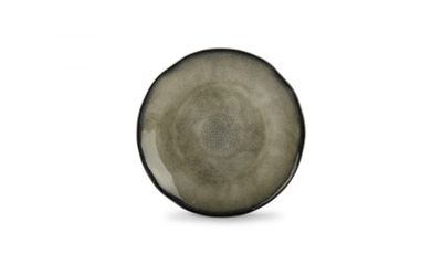 Assiette plate 27 bleu/vert capri