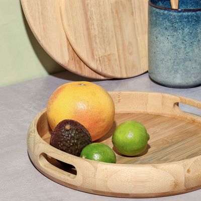 Serveerschaal 32xh5cm hout essenza