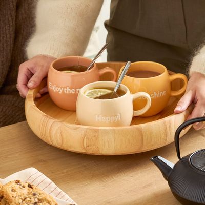 Serveerschaal 32xh5cm hout essenza