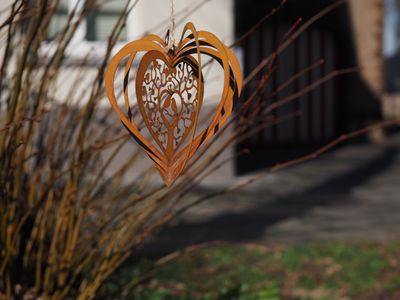Tuinsteker hartje windspinner
