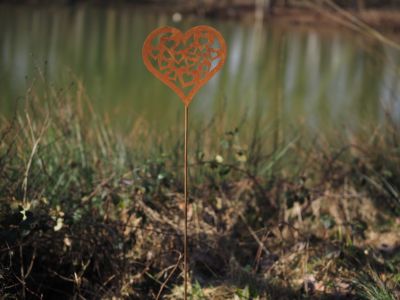 Pic de jardin coeur 22x100cm